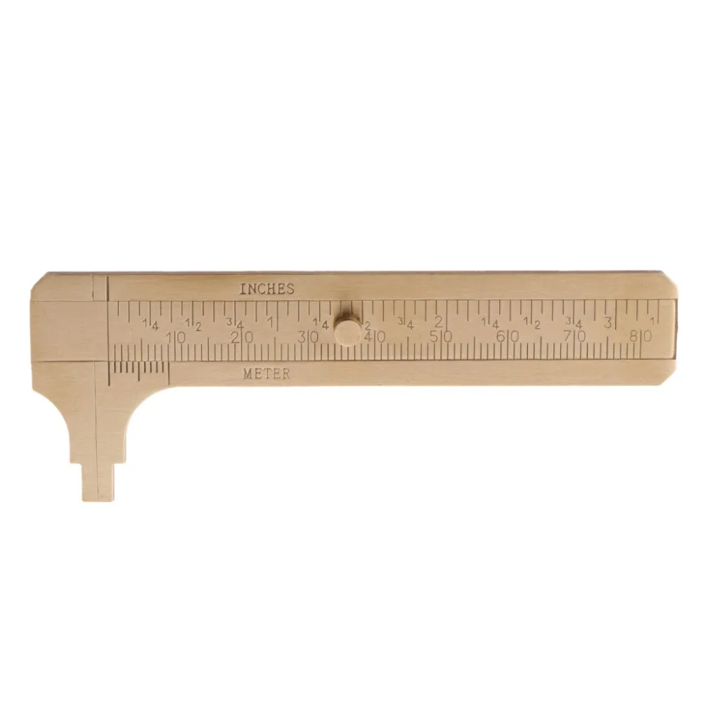

ANENG Mini Brass Sliding Gauge Vernier Caliper 80mm 3.25inch Pocket Ruler Double Scale