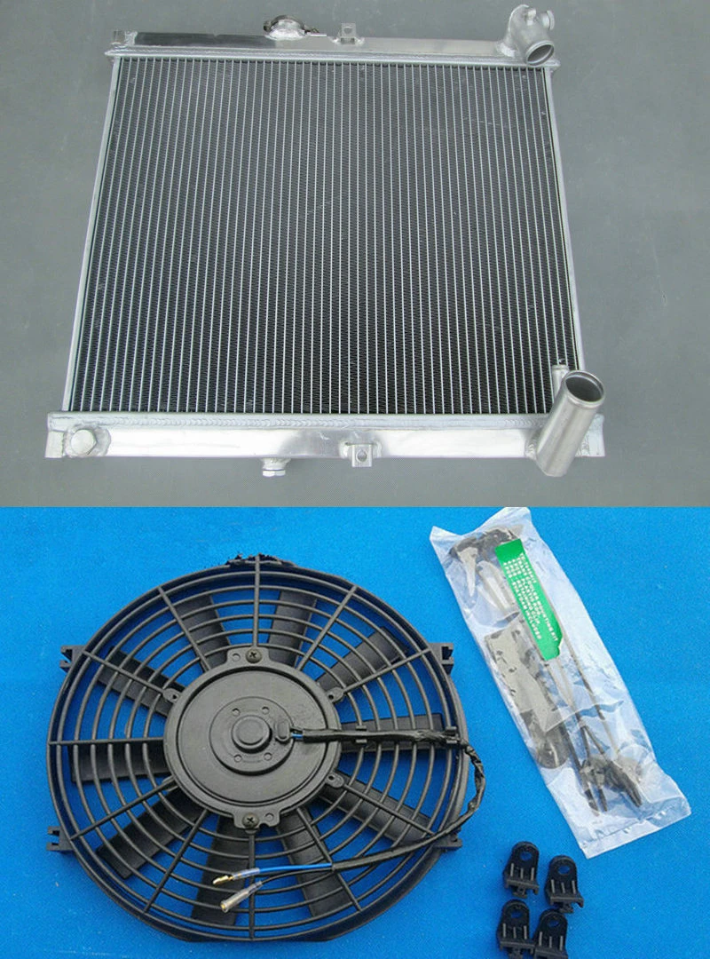 Alloy Aluminum Radiator + Fan For Mazda Rx7 Fc3s Rx7 Fc3s S4 Gxl