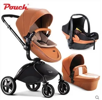 leather baby carriage