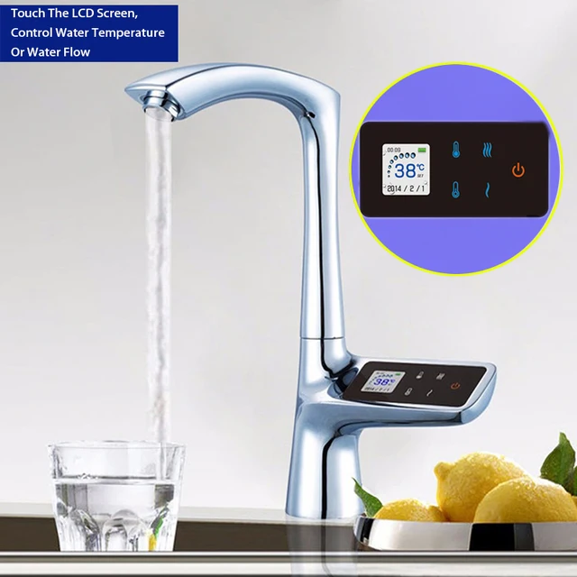Cheap JMKWS 360 Smart kitchen faucet Single Hole LCD Display Touch Screen Thermostatic kitchen Faucets Digital Water Mixer Tap Fashion