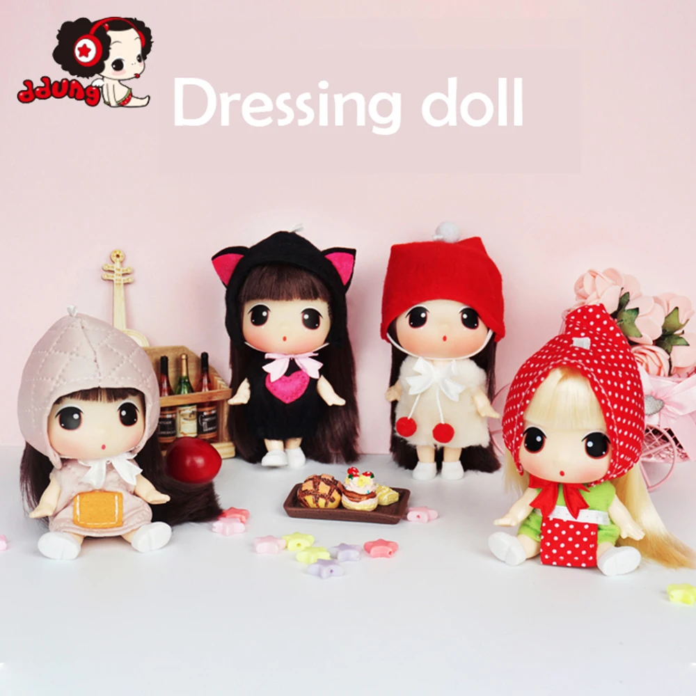 Кукла Ddung 9 см, настоящая корейская кукла принцессы для девочек, куклы BJD Mini, подарок на день рождения, подвески, коллекция, украшение