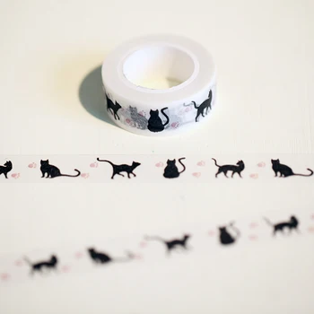 

1.5cm*10m Hallowmas Cat Washi Tape Diy Decoration Scrapbooking Planner Masking Tape Adhesive Tape Kawaii Stationery