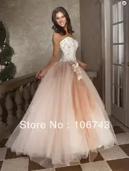 Бесплатная доставка Горячая Распродажа 2018 сексуальные невесты Милая принцесса цветы Бисероплетение свадебное платье на заказ мать