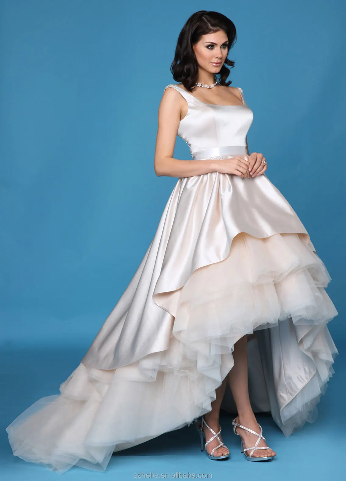 Jm Bridals Cw2559 Vintage Square Neckline Beaded In Cream Color