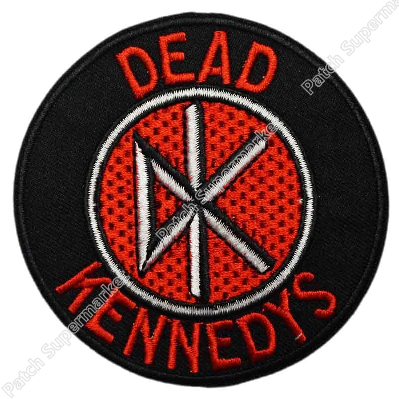 

DK "Dead Kennedys" Circular Brick Logo Patch Hardcore Music Band Heavy Metal Iron On Patch MOTIF APPLIQUE Rock Punk Badge