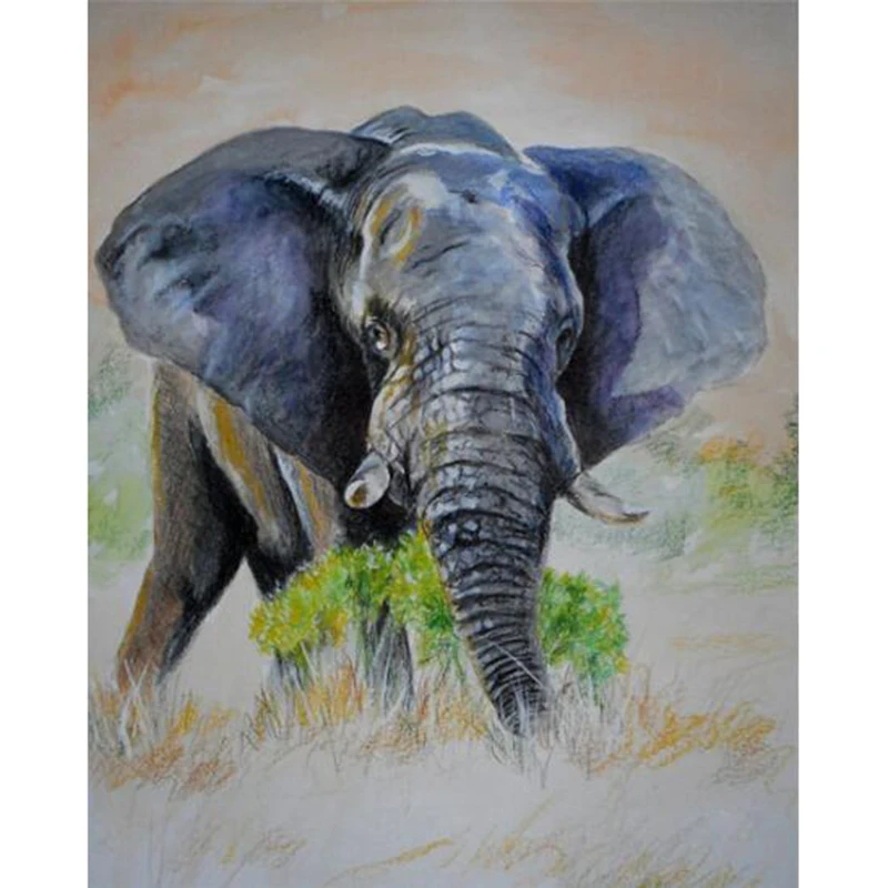 5D DIY diamond painting elephant Diy diamond crafts handful Square