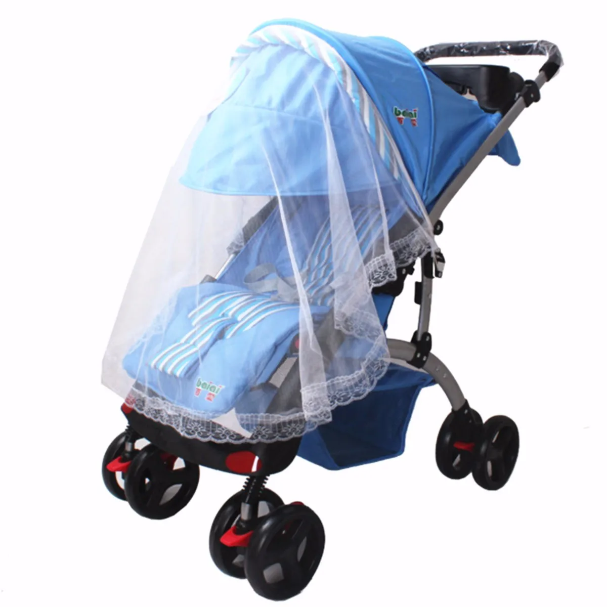 6pcs/lot Baby Pram Pushchair Mosquito Net Fly Midge Insect Bug Cover