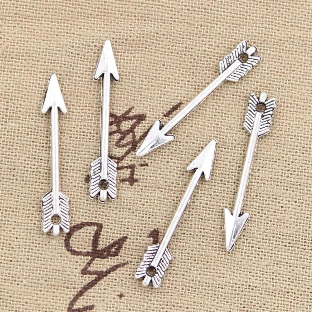 

15pcs Charms Arrow 30x5mm Antique Making Pendant fit,Vintage Tibetan Bronze Silver color,DIY Handmade Jewelry