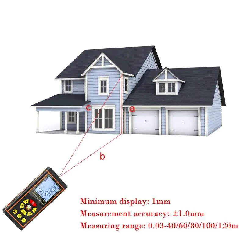 Портативный высокоточный инфракрасный лазерный дальномер, измеряющий дальномер, измерительный прибор, переключающий объем по пифагору