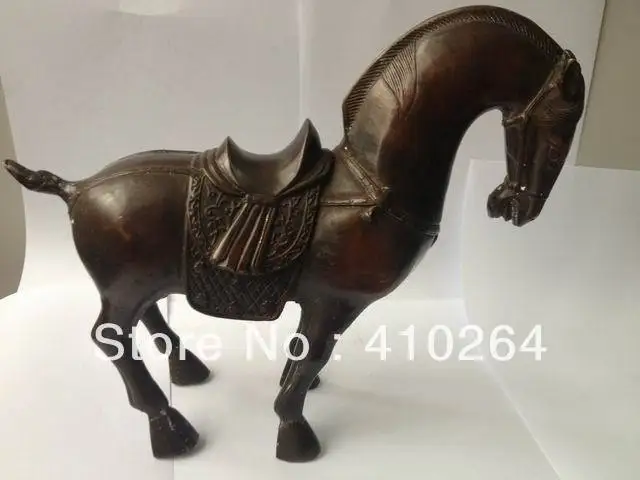 

0116P [old craft ] Fast Shipping horse qianlong period statues Bronze old chinese antique (A0314)