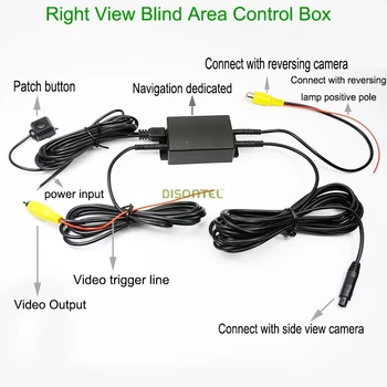 

Small Car control box two channel video automatic switch front or side/ rear cameras parking assitance