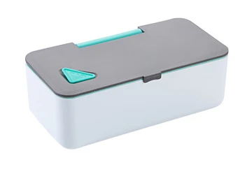 Модный дизайн PP Ланч-бокс водонепроницаемый микроволновый Bento box контейнер для еды с отделениями держатель для сотового телефона - Цвет: Blue