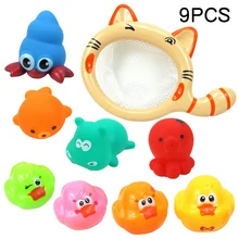9 Pcs Cute Animals Swimming Water Toys Colorful Soft Float Squeeze Sound Squeaky Bathing Toy For Baby Bath Toys 9 Pcs Cute Animals Swimming Water Toys Colorful Soft Float Squeeze Sound Squeaky Bathing Toy For Baby Bath Toys