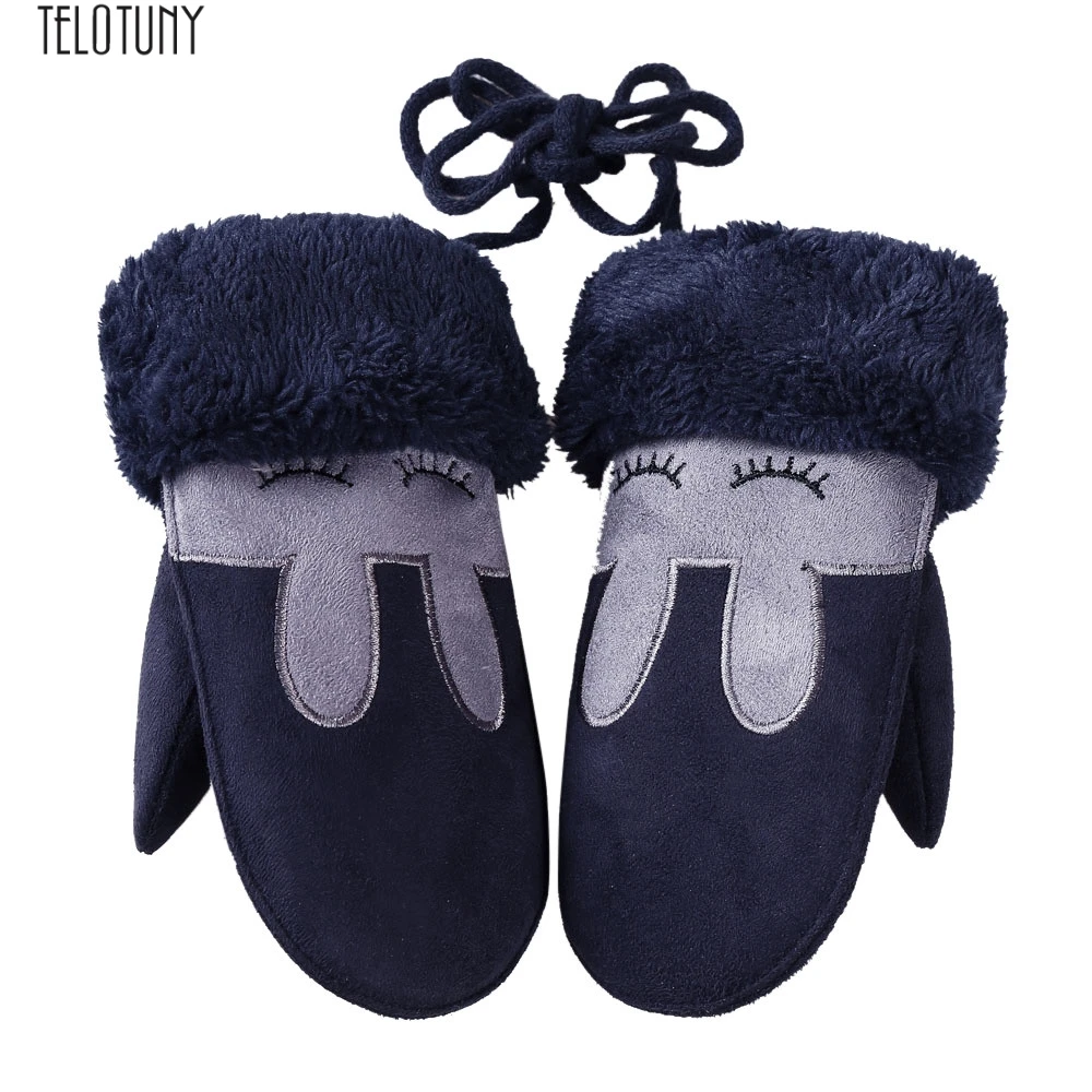 

TELOTUNY Plush and velvet warm gloves for autumn and winter winter Children's gloves Full Finger warm child mittens Z0829