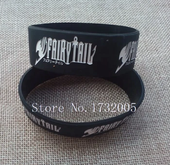 

Free Shipping 50 pcs Popular Fairy Tail Wristband Silicone Promotion Gift Filled In Color Bracelet s10