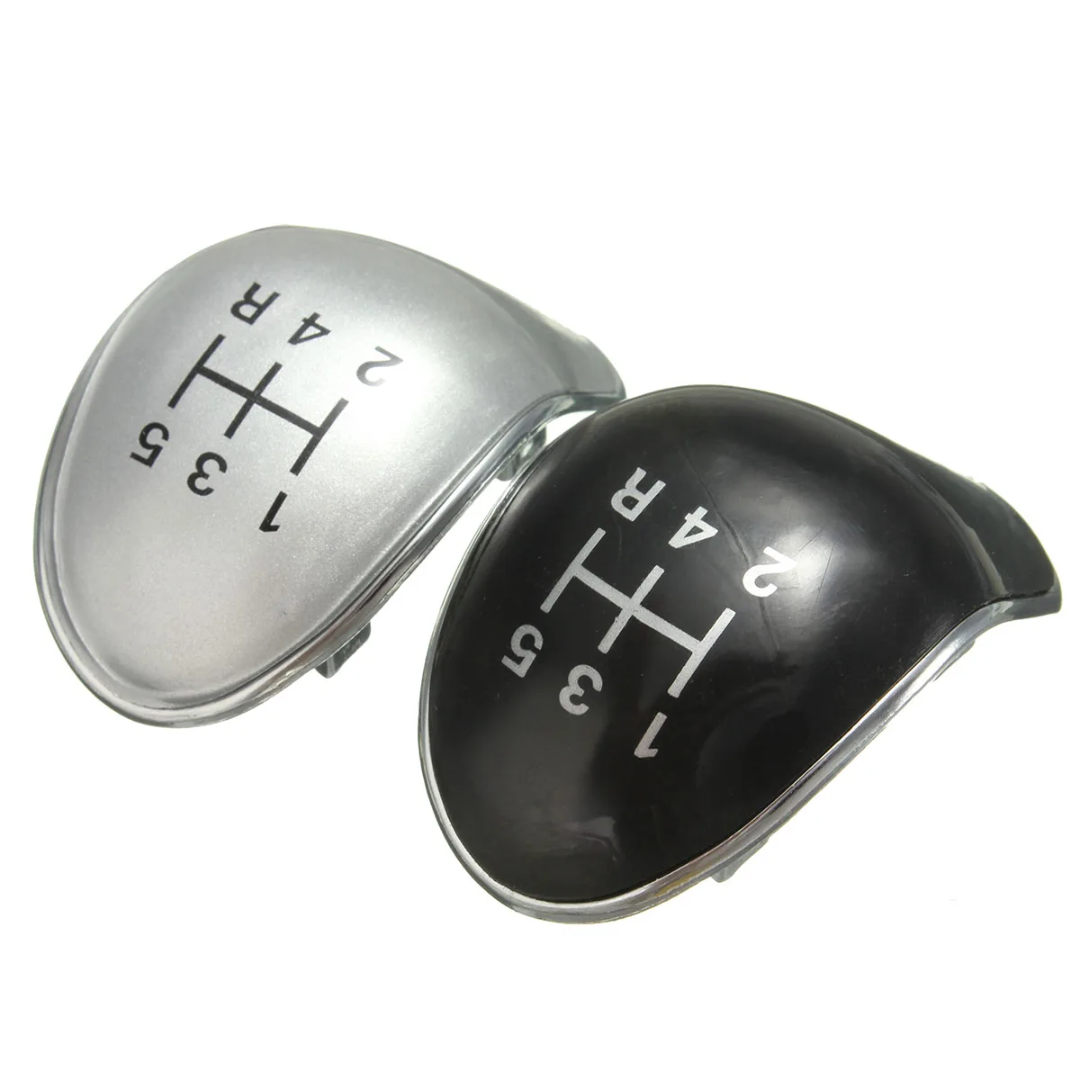 5 Speed Black Chrome Gear Shift Knob Head Cap Cover For Ford Fiesta/FocusGear Shift Knob