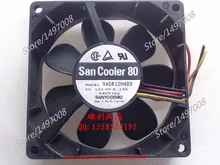 Free Shipping For Sanyo 9A0812H409 DC 12V 0.13A 3-wire 80mm, 80x80x25mm Server Square fan
