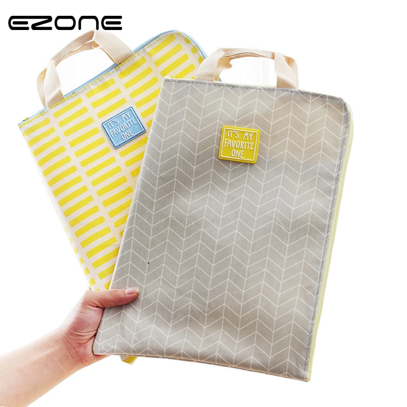

EZONE A4 Waterproof File Bag Zipper Handbag For Documents Stationery Multifunctional Multilayer Bag Office Supplies Papelaria