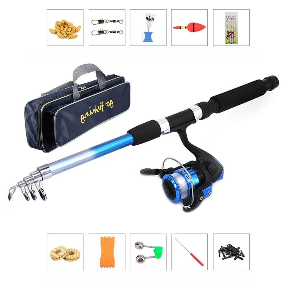 Combinação e Carretel Vara de Pesca de Combinação Saco de Armazenamento de Pesca Olta Takimlari Conjunto Vara de Pesca de Completo Kit W e portátil Spinning Reel Pólo Engrenagem Definir Iscas Ganchos