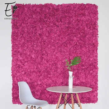 

Erxiaobao Simulation Pink Red Petal Hydrangea Artificial Flower Wall Background Wedding Shop Fake Flower Indoor Decoration