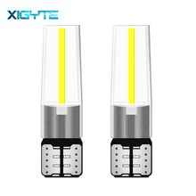 2 шт. T10 194 2825 WY5W W5W лампы накаливания COB Светодиодный стеклянный корпус клиновидные автомобильные парковочные лампы CANBUS без ошибок для чтения автомобиля купольная лампа постоянного тока