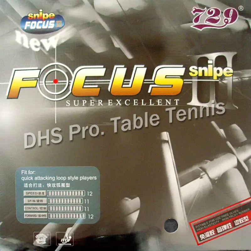 online RITC 729 Amizade FOCO III Snipe FOCUS3 pips in ténis de mesa de pingue pongue de borracha com esponja 2.1mm
