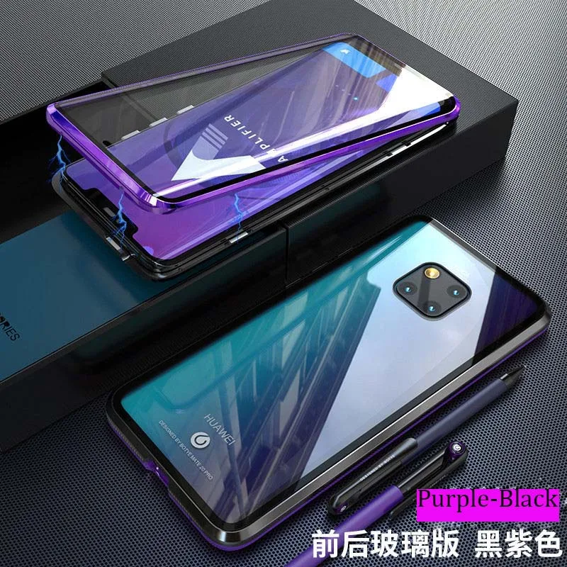 Для huawei P30 Pro Магнитный чехол p30pro Передний+ задний двухсторонний чехол из закаленного стекла для huawei mate 20 Pro металлический бампер чехол