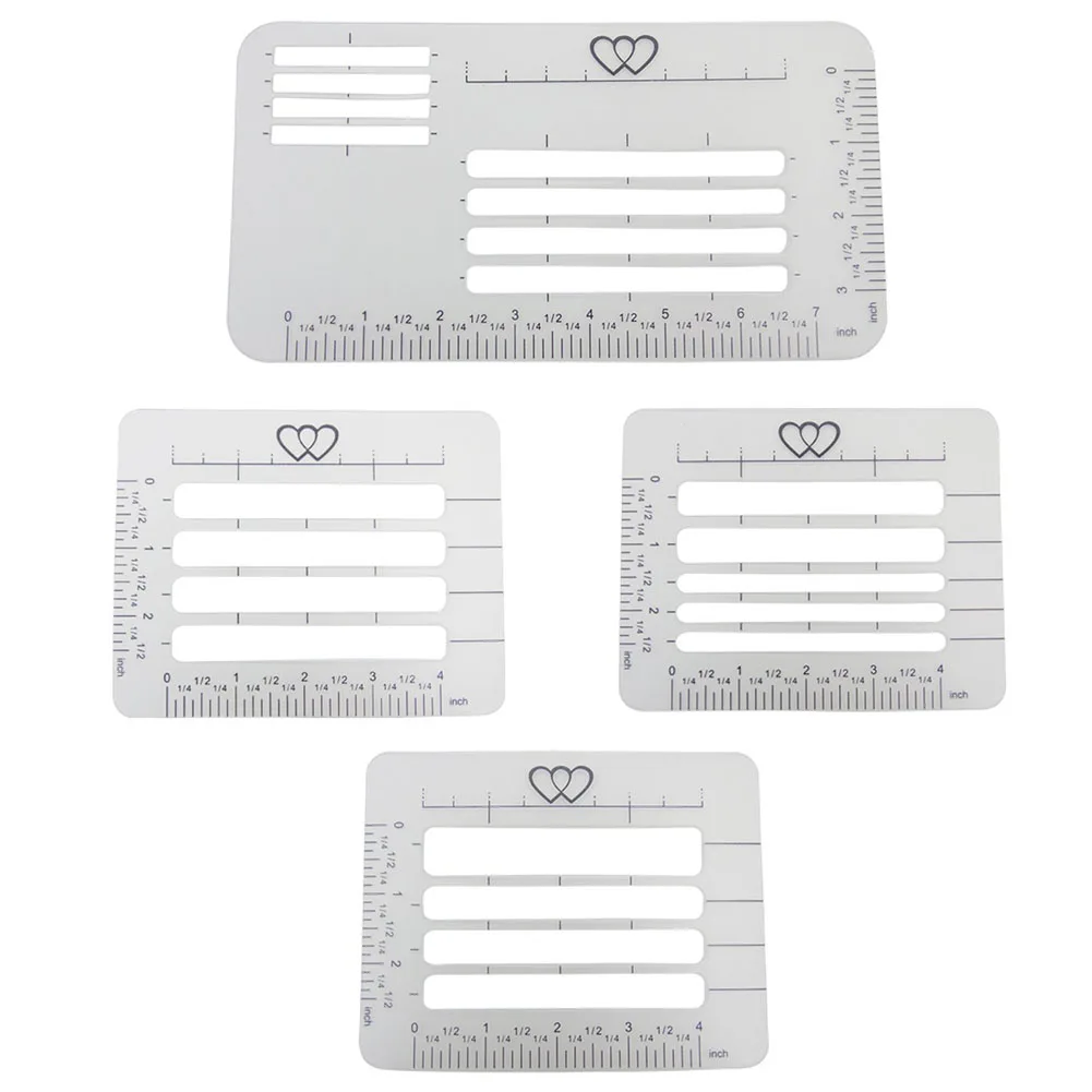 

4Pcs Craft Invitation Envelope Multi-use Postcards Letter Addressing Guide Notebook Stencil Set Templates Rulers Diary