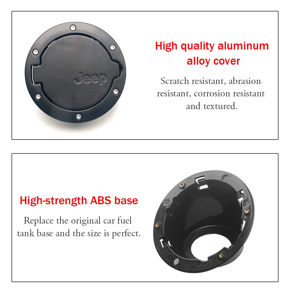 MCrea 1 шт. Алюминий сплава Авто газовый топливный бак Кепки эксклюзивный логотип декоративные покрытия для 2007- Jeep wrangler JK аксессуары