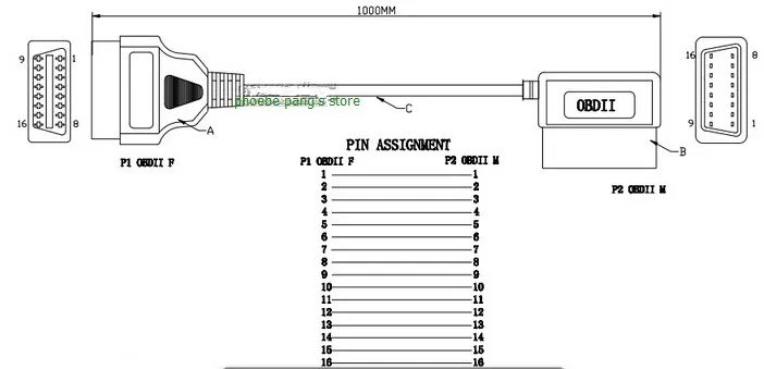 Локоть правый угол elm327 OBD 2 OBD2 OBD-II 16 Pin типа «папа» к женскому удлинитель 100 см 1 м автомобильный диагностический инструмент