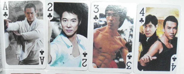 Китайский кунг-фу Jeet Kune do stars Donnie Yen Jackie Chan Jet Li Брюс Ли покер знаменитостей художественные игральные карты Новинка подарок