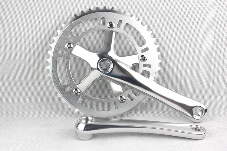 الدراجات الثابتة والعتاد الشظية سلسلة عجلة 46 طن crankset مسار الدراجات للطي دراجة CNC أجزاء الدراجة 170 ملليمتر كرنك مجموعة دراجة أجزاء