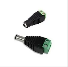 5pair (5pcs female+5pcs male) Terminal Male Female 5.5 x 2.1mm 12V DC Power Plug Jack Adapter Connector for CCTV