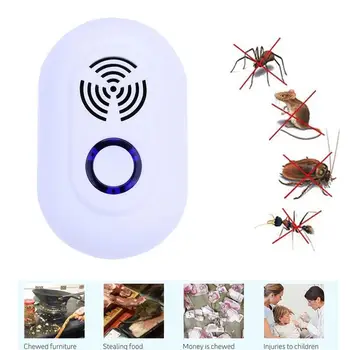 

Ultrasonic Mosquito Repeller Repellent Cockroach Mouse Insect Repeller for Home Indoor Use US interface Pest Bug Repeller