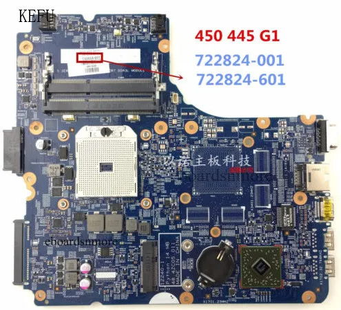 Материнская плата KEFU для ноутбука hp probook 445 G1 722824 601 501 001 48. 4zc04. 011 хорошо протестирована материнская
