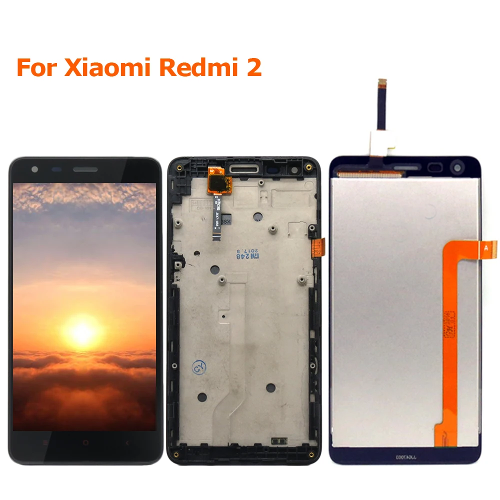 For Xiaomi Redmi 2 LCD Display Digitizer + Touch Screen With Frame