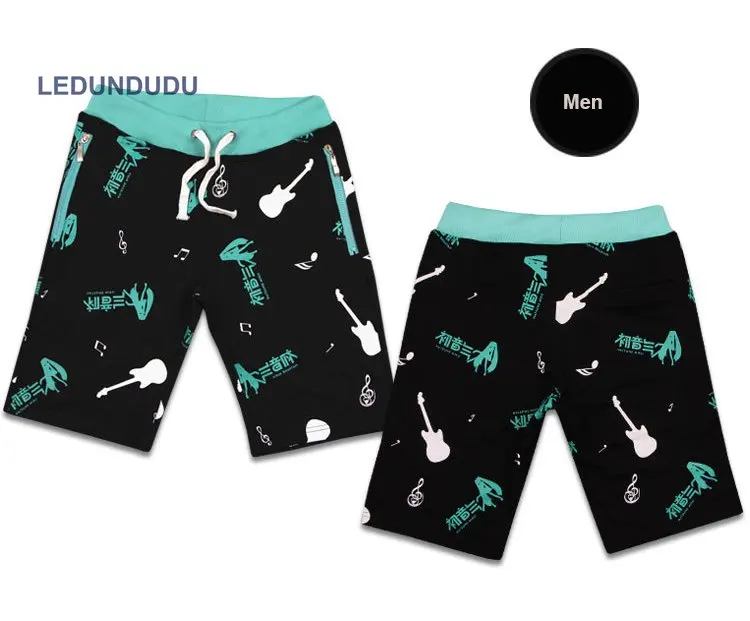 Аниме Вокалоид Хацунэ Мику брюки для мужчин и женщин забавные пляжные шорты косплей костюмы для лета спортивные штаны - Цвет: for men