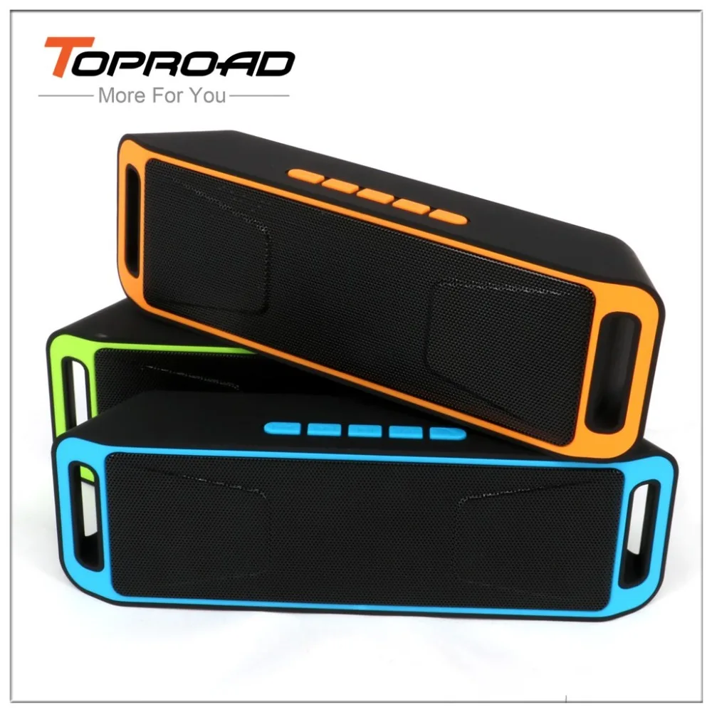 Toproad сабвуфер Портативный Bluetooth Динамик Caixa де сом Беспроводной Altavoz TF USB Радио fm