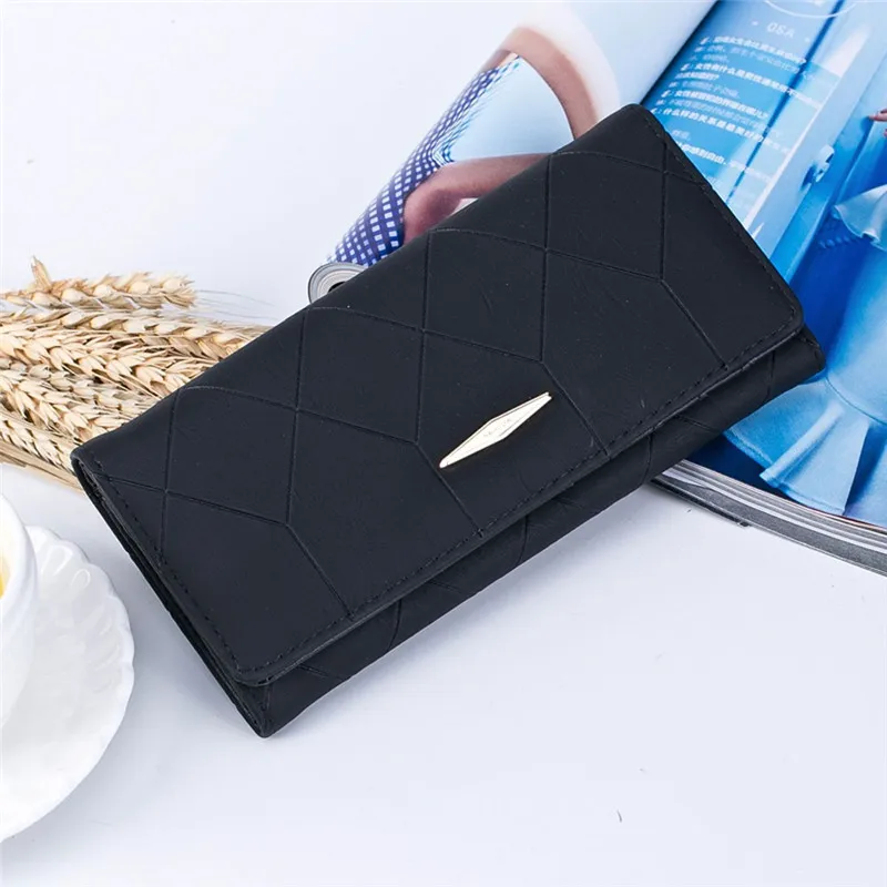  Women Solid Hasp Coin Purse Long Wallet Card Holders Handbag clutch portfel cuzdan billetera carteira 40MA1209