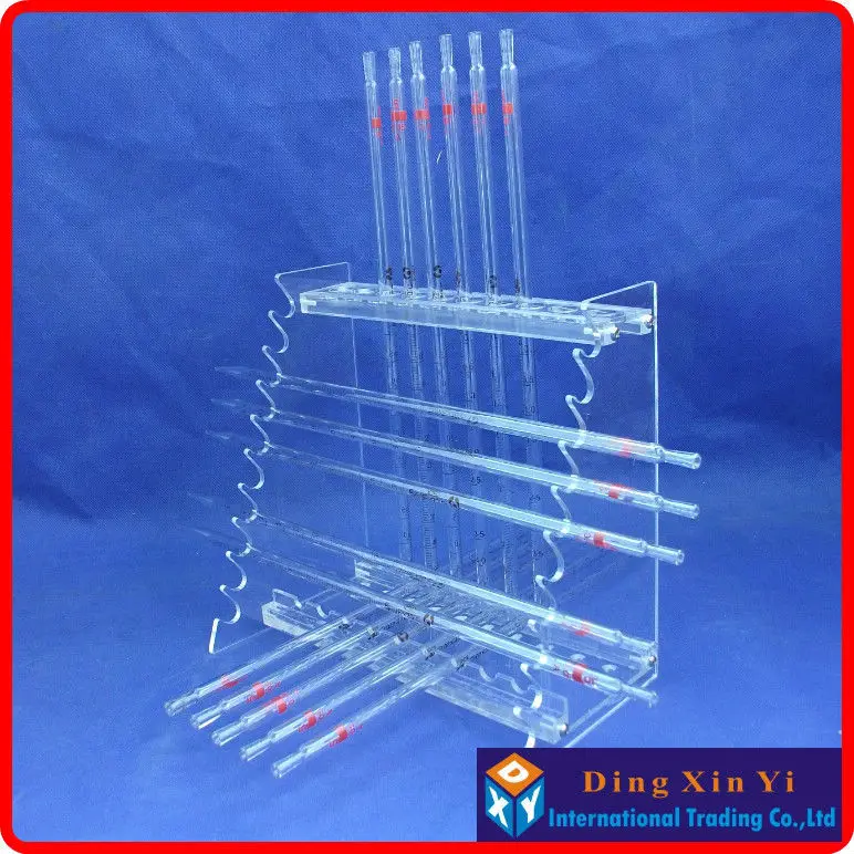 Organic glass pipette stand graduated pipette rack holder single face trapezoidal pipet rack