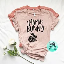 Mama Bunny забавная Пасхальная футболка Женская Беременность рубашка MOM to be беременность рубашки Материнство объявление футболка