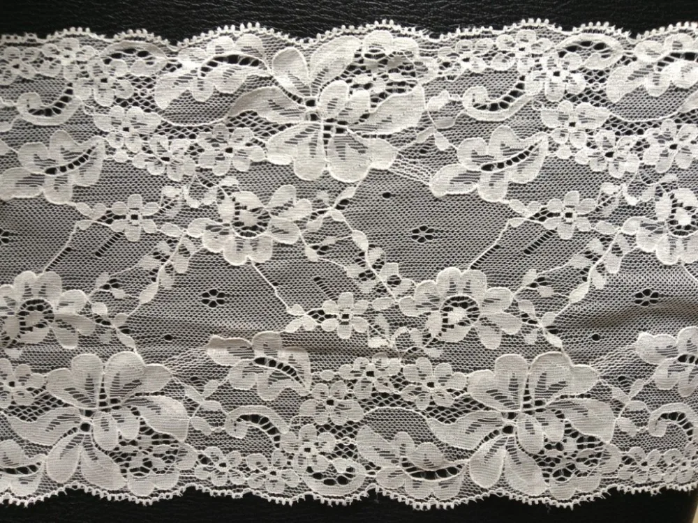 15cm high quality elastic flower motif jacquard laceluxurious style