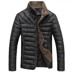 2018 осень зима для мужчин теплая куртка повседневные парки пальто однобортный верхняя одежда s брендовая