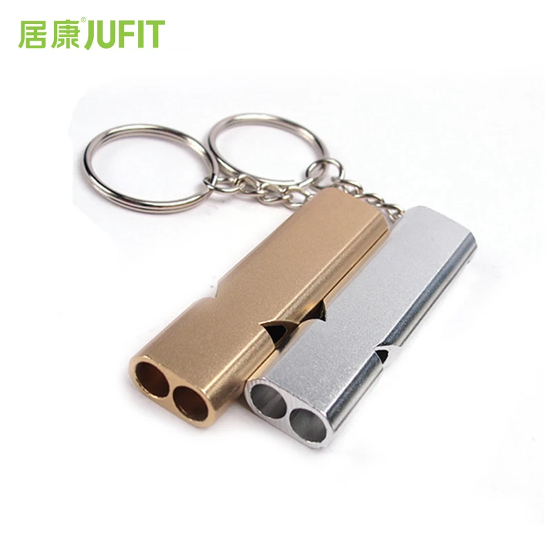 

JUFIT 2pec/lot Double-frequency Emergency Survival Kit Gear Whistle Keychain Aerial Camping Hiking Survival Safety
