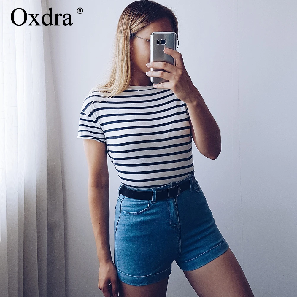 

Oxdra Basic Shorts 2018 Summer Hot Women's Denim Shorts Ladies High Waist Jeans Shorts Plus Size Shorts Womens Clothing