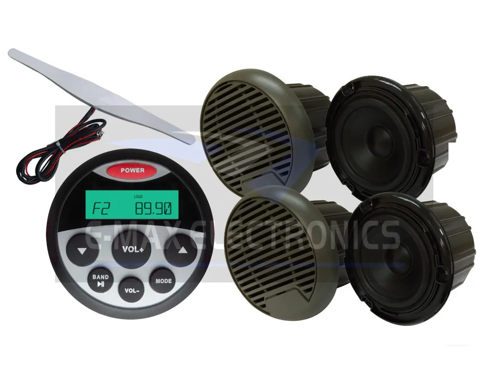 Waterproof Marine Radio Sound System for Boat SPA UTV ATV Stereo MP3