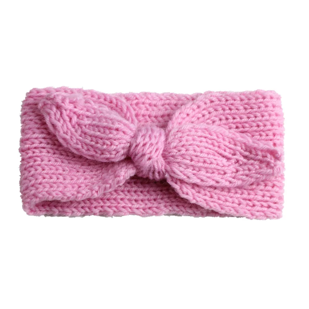 Cute Baby Girl Headbands Knitted Newborn Baby Bows Haarband Turban Head Warm head band Infant Toddler Hair band Bebes Acessorios