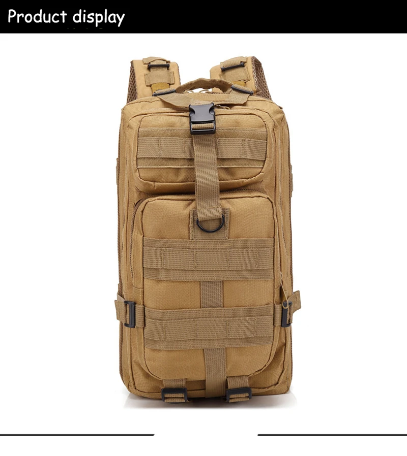 2017 3P Outdoor Military Tactical Backpack 30L Molle Bag Army Sport Travel Rucksack Camping Hiking Trekking Camouflage Bag (11)