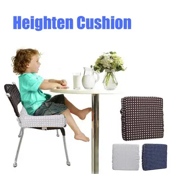 

Children Increased Pad Baby rehausseur de chaise Adjustable Detachable Sponge Linen Baby Child Dining Chair Heightening Cushion