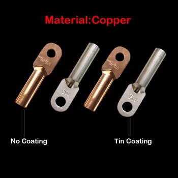

DT-150 DT-185 DT-240 DT-300 Tin Coating Coppe Bolt Hole Ring No Insulation Breaker Wire Cable Connector Joint Lug Crimp Terminal